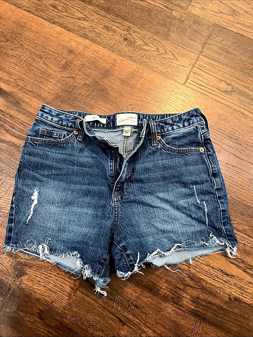 Universal Thread High-Rise Vintage Midi Jean Shorts Women'Small Denim Jean